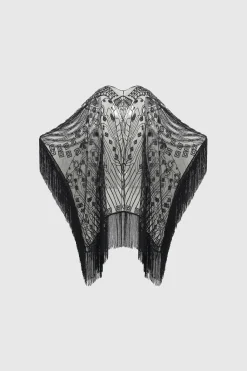 BABEYOND Shawls & Scarves|1920S Knee Length Fringed Shawl
