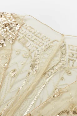 BABEYOND Shawls & Scarves|1920S Knee Length Fringed Shawl