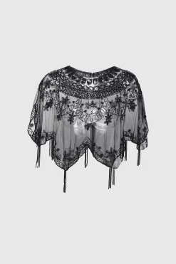 BABEYOND Shawls & Scarves|1920S Sequin Beaded Evening Shawl
