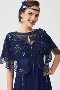 BABEYOND Shawls & Scarves|1920S Sequin Beaded Evening Shawl
