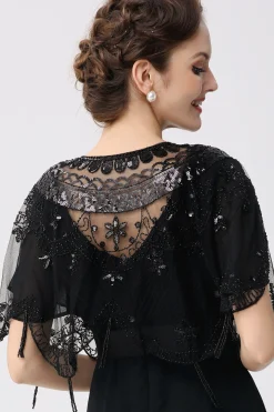 BABEYOND Shawls & Scarves|1920S Sequin Beaded Evening Shawl