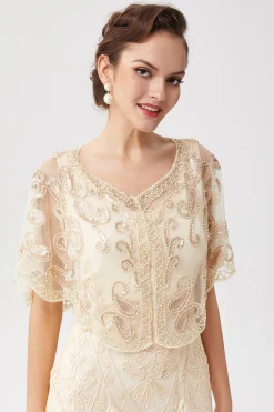 BABEYOND Shawls & Scarves|1920S Sequin Beaded Gatsby Shawl