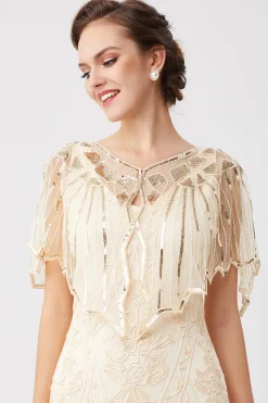 BABEYOND Shawls & Scarves|1920S Sequin Flapper Evening Shawl