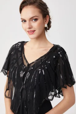 BABEYOND Shawls & Scarves|1920S Sequin Gatsby Evening Shawl