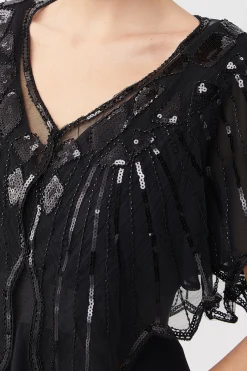 BABEYOND Shawls & Scarves|1920S Sequin Gatsby Evening Shawl