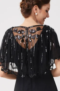 BABEYOND Shawls & Scarves|1920S Sequin Gatsby Evening Shawl
