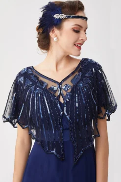 BABEYOND Shawls & Scarves|1920S Sequin Gatsby Evening Shawl