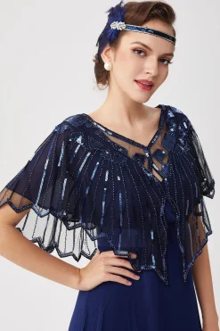 BABEYOND Shawls & Scarves|1920S Sequin Gatsby Evening Shawl