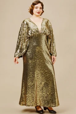 BABEYOND Dresses|Scoop Neck Angel Sleeve Plus Dress