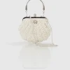 BABEYOND Handbags|Shell Shaped Pearl Beaded Clutch Cream