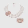 BABEYOND Jewelry|Shiny Elegant Pearl Necklace Set Rose Gold