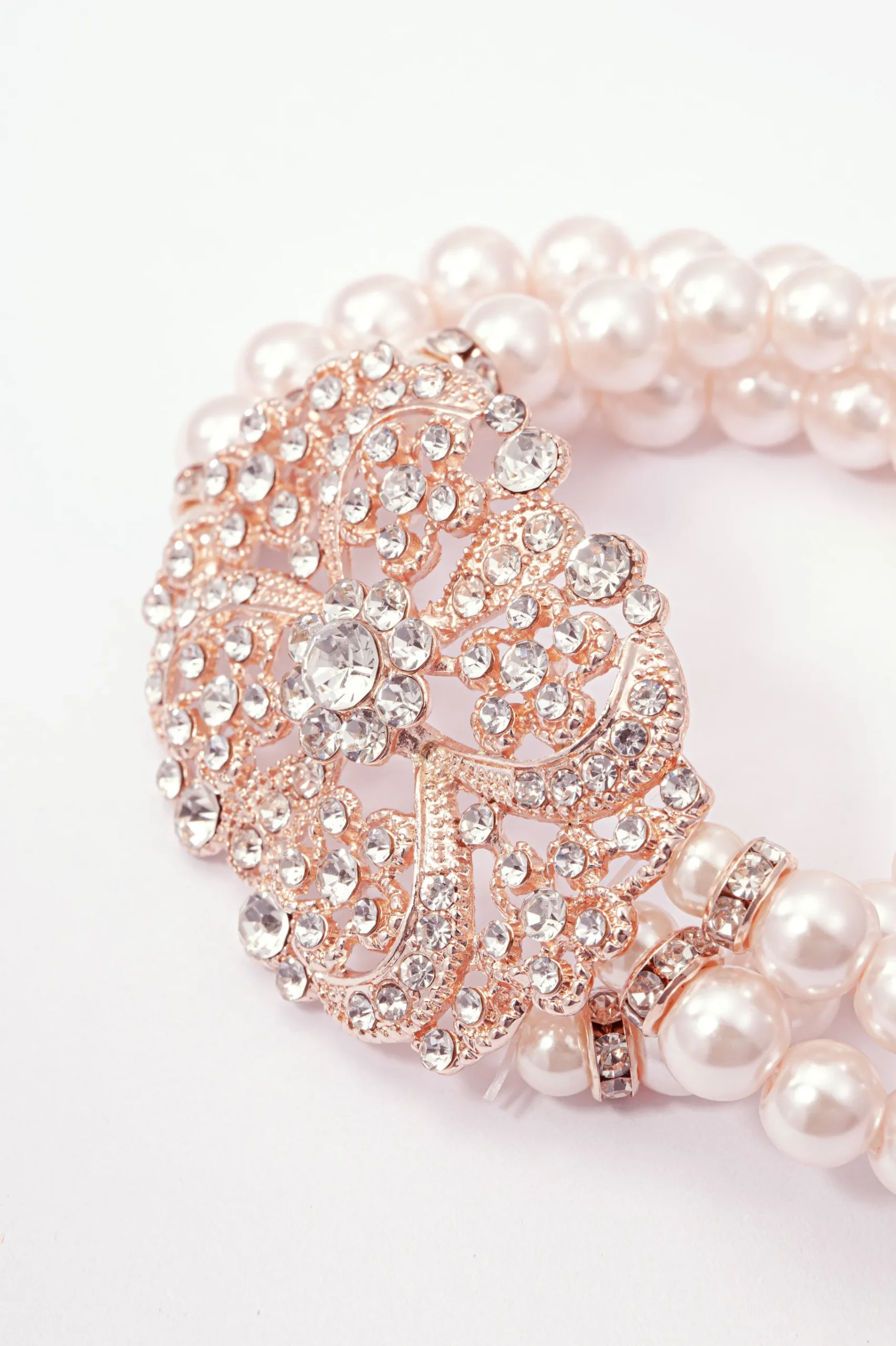 BABEYOND Jewelry|Shiny Elegant Pearl Necklace Set Rose Gold