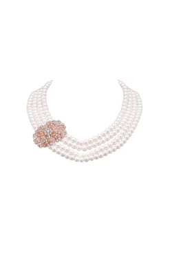 BABEYOND Jewelry|Shiny Elegant Pearl Necklace Set Rose Gold