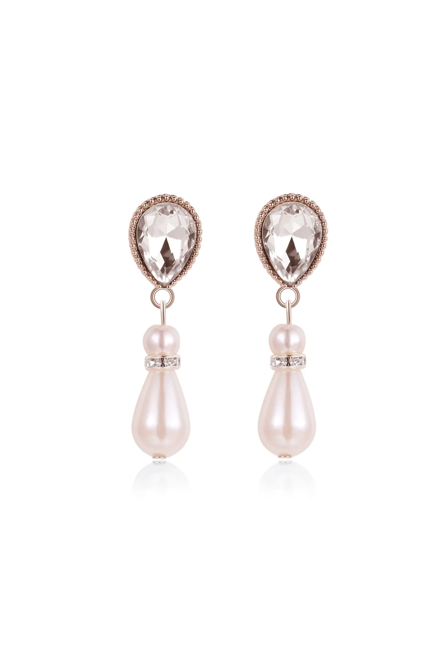 BABEYOND Jewelry|Shiny Elegant Pearl Necklace Set Rose Gold