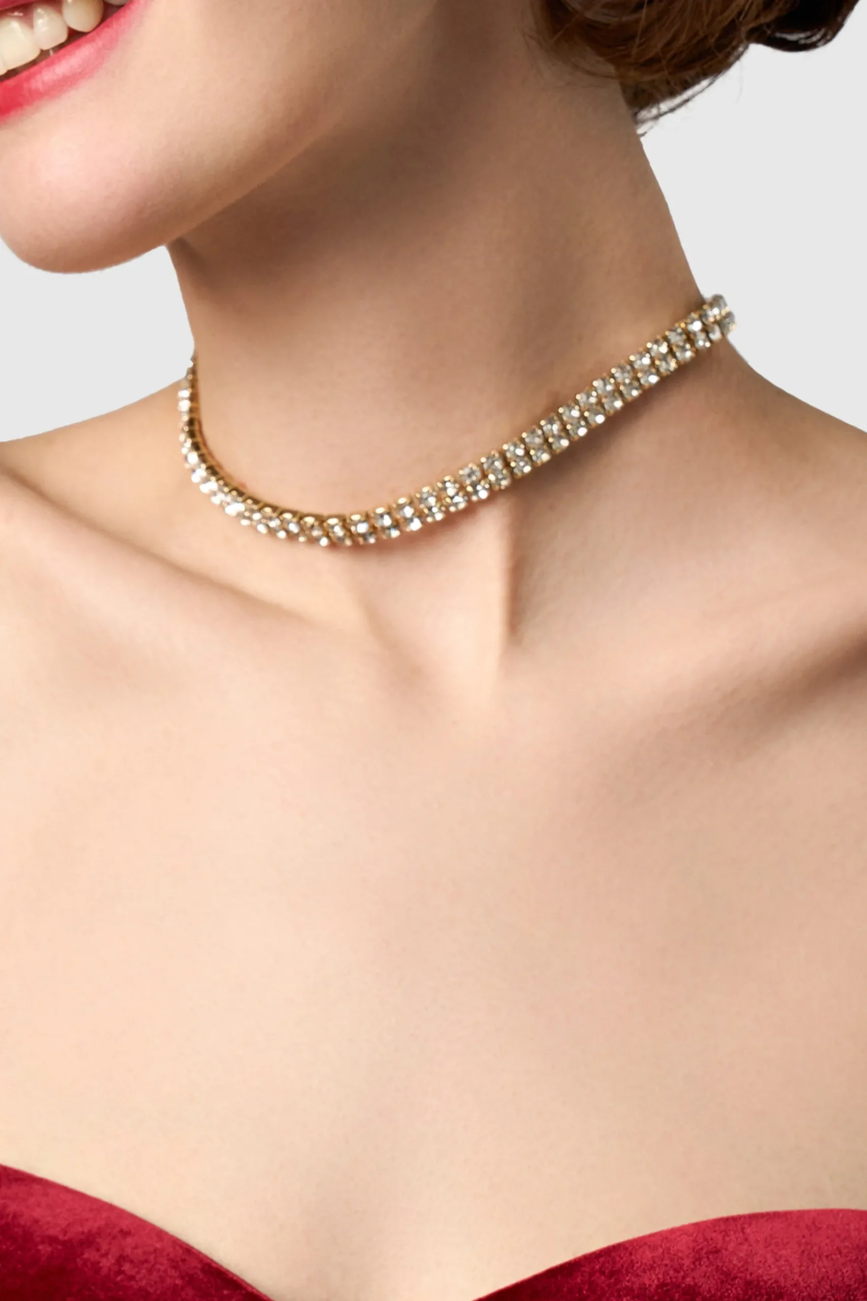 BABEYOND Jewelry|Sparkling Rhinestone Choker Necklace Gold