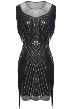 BABEYOND Dresses|Striped Sequin Collared Gatsby Dress