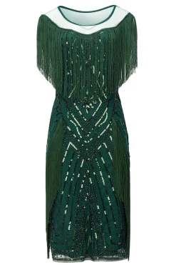 BABEYOND Dresses|Striped Sequin Collared Gatsby Dress