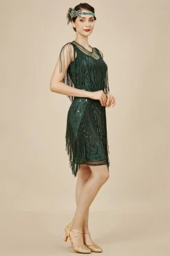 BABEYOND Dresses|Striped Sequin Collared Gatsby Dress