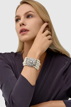 BABEYOND Jewelry|Stunning Zircon Studded Pearl Bracelet