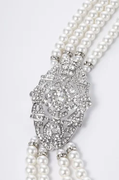 BABEYOND Jewelry|Styling Layered Pearl Rhinestone Necklace Set Cream