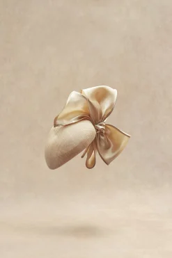 BABEYOND Headpieces & Fascinators|Stylish Bow Knot Pillbox Fascinator Champagne