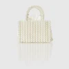 BABEYOND Handbags|Top Handle Pearl Beaded Evening Bag Cream