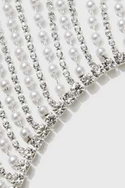 BABEYOND Jewelry|Unique Pearl Rhinestone Chain Mask