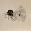 BABEYOND Headpieces & Fascinators|Veil Rhinestone Feather Fascinator Black/Gold