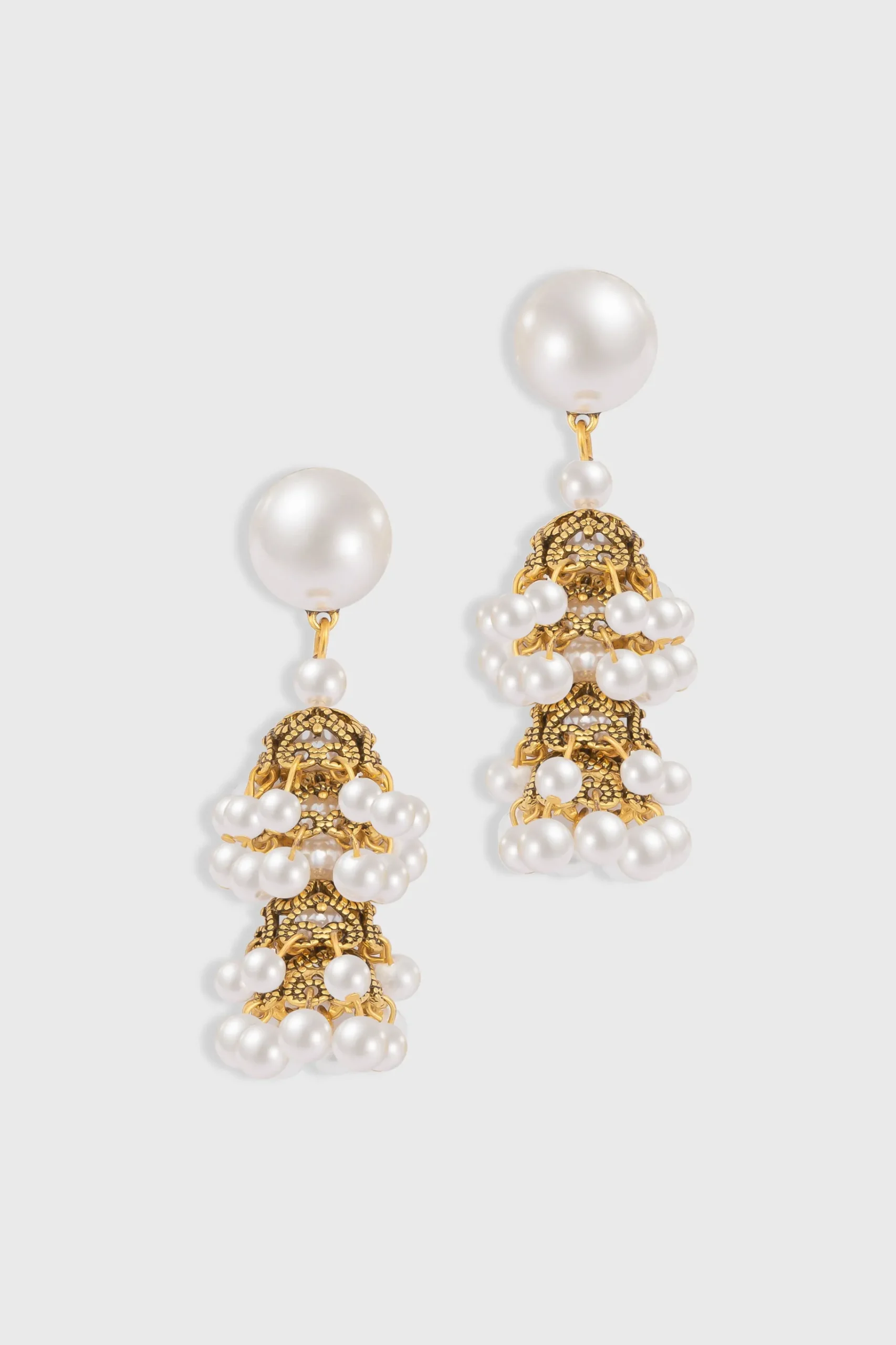 BABEYOND Jewelry|Vintage Baroque Pearl Cutout Earrings Gold