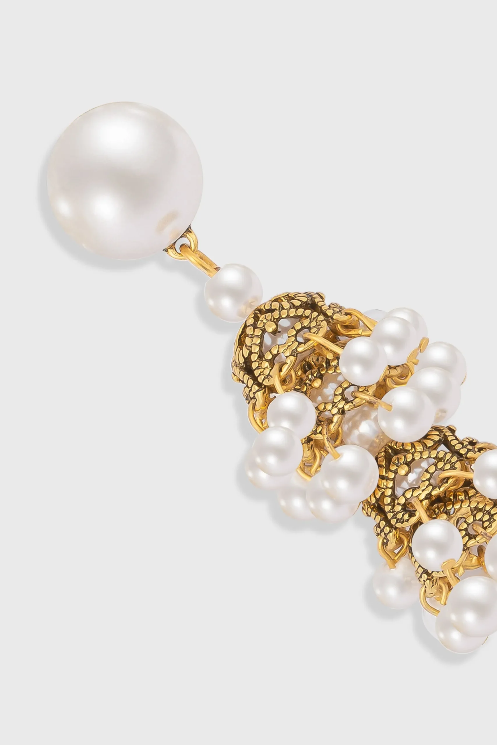 BABEYOND Jewelry|Vintage Baroque Pearl Cutout Earrings Gold