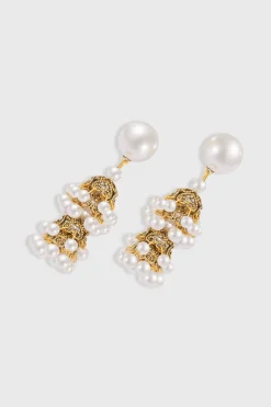 BABEYOND Jewelry|Vintage Baroque Pearl Cutout Earrings Gold