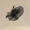BABEYOND Headpieces & Fascinators|Vintage Floral Mesh Feather Fascinator Black