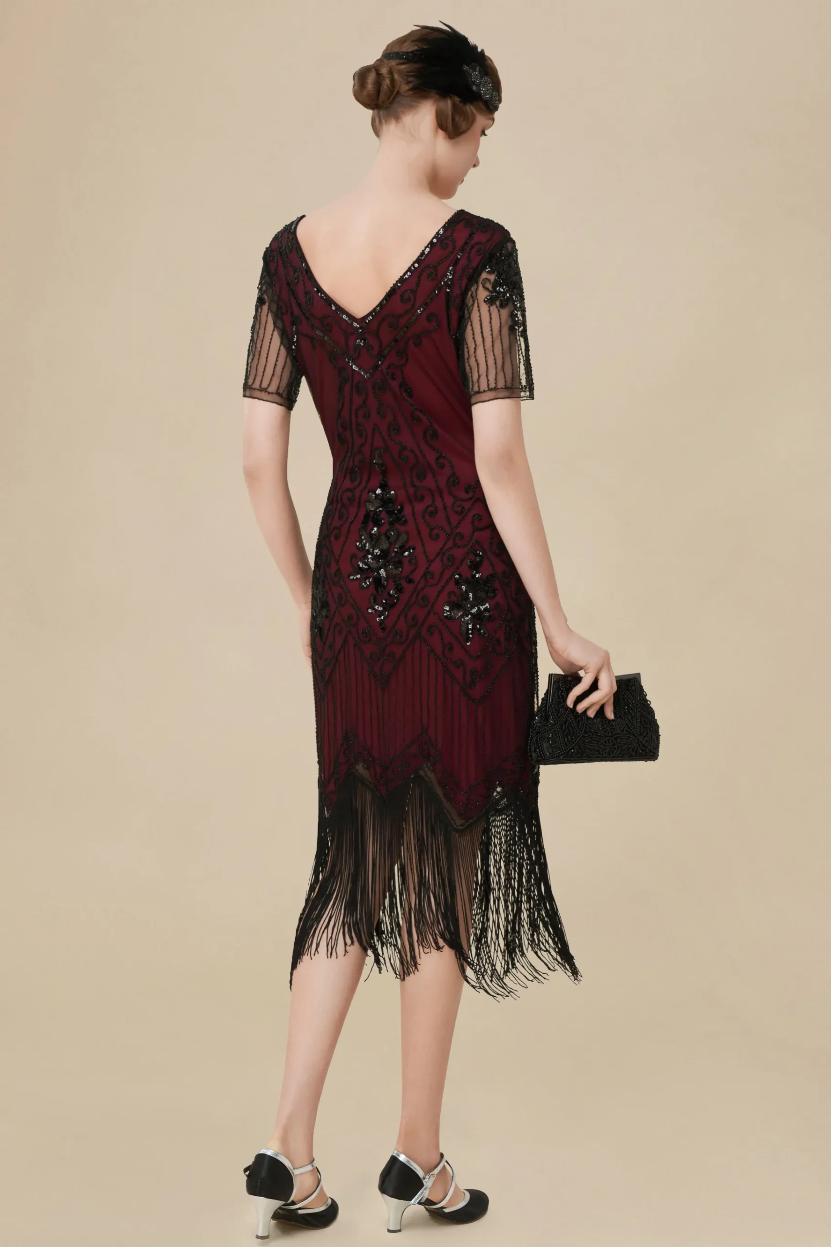 BABEYOND Dresses|Vintage Paisley Flapper Fringe Dress