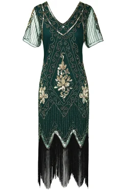 BABEYOND Dresses|Vintage Paisley Flapper Fringe Dress