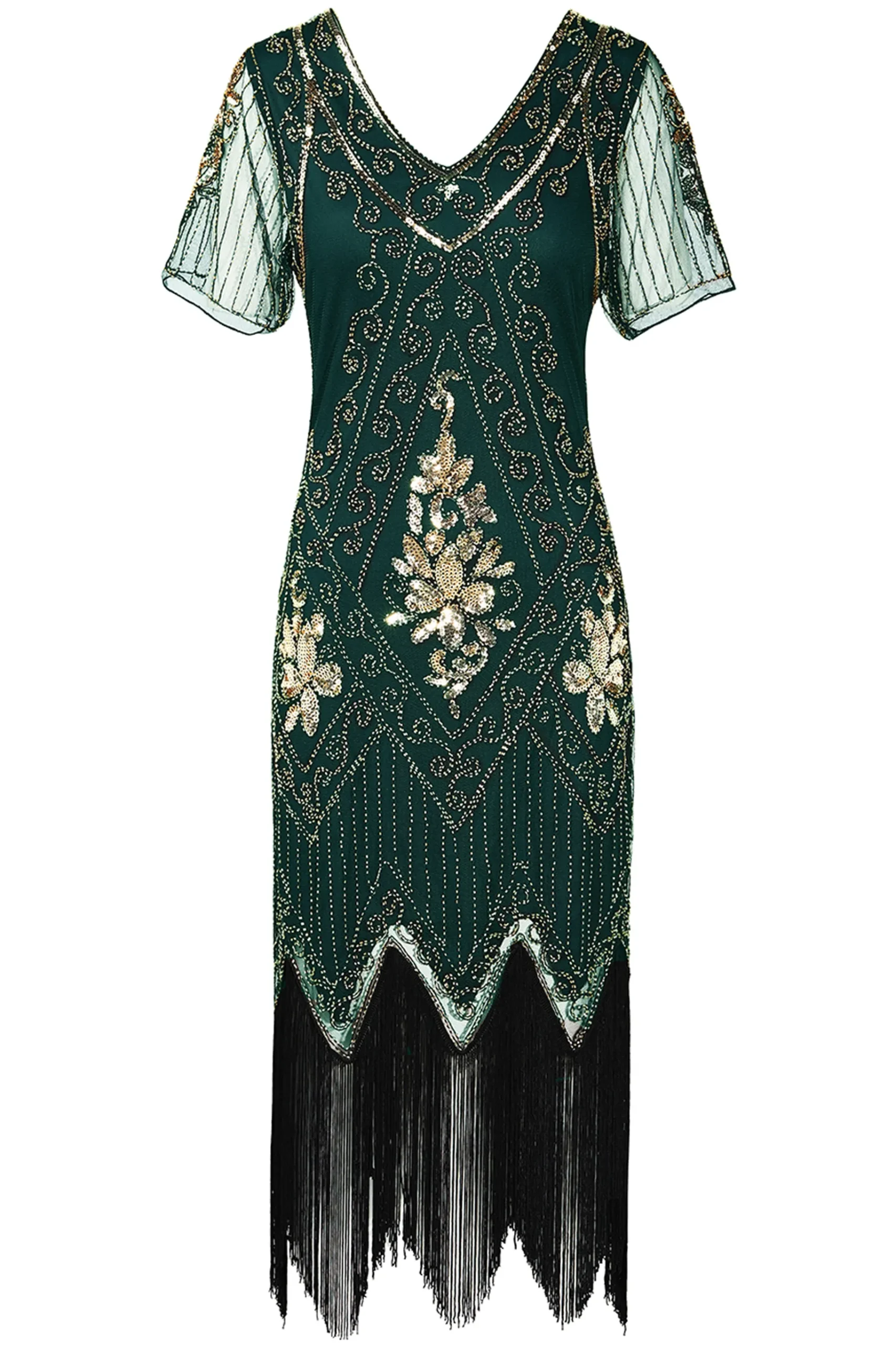 BABEYOND Dresses|Vintage Paisley Flapper Fringe Dress
