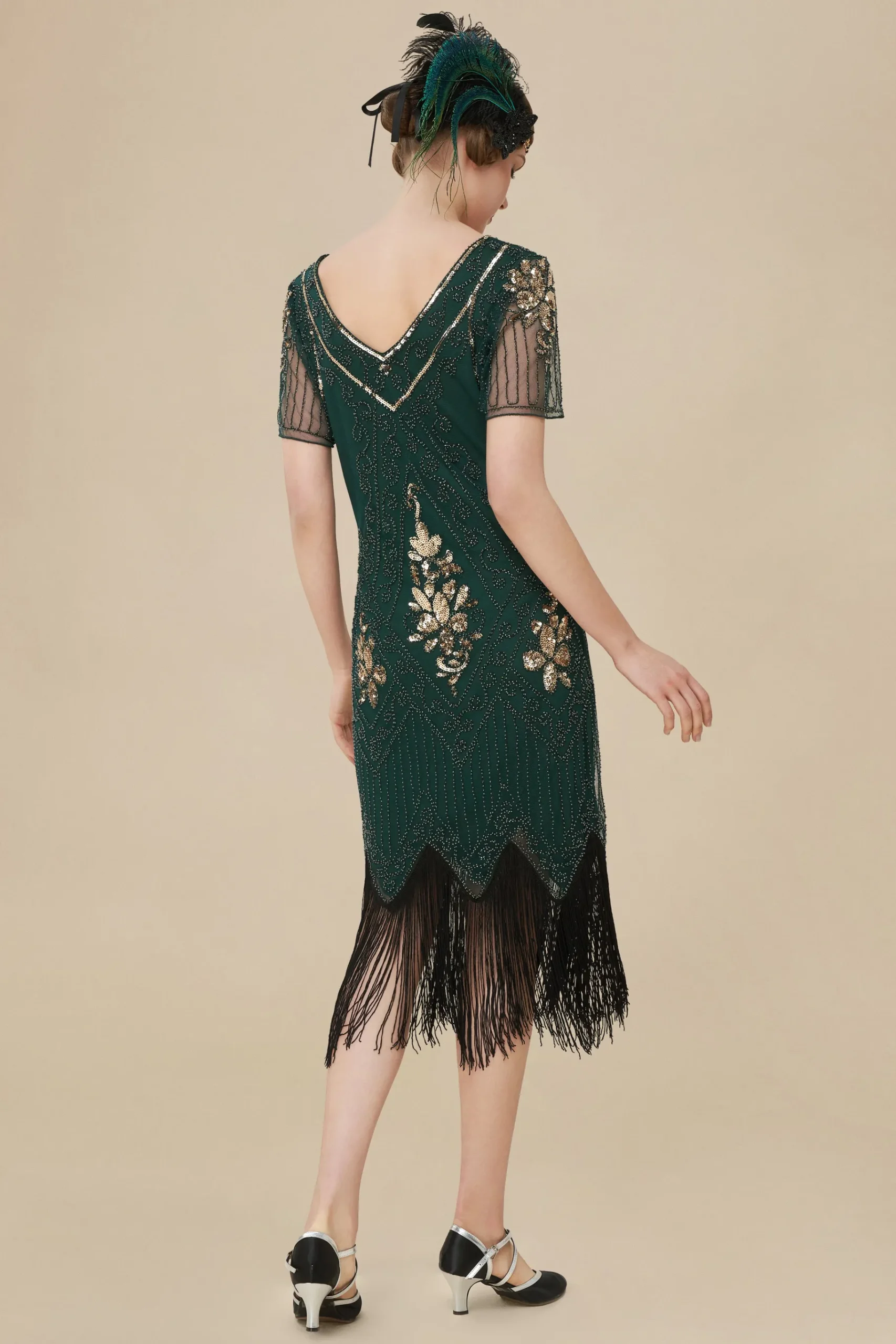 BABEYOND Dresses|Vintage Paisley Flapper Fringe Dress