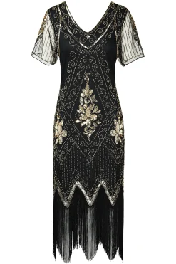 BABEYOND Dresses|Vintage Paisley Flapper Fringe Dress