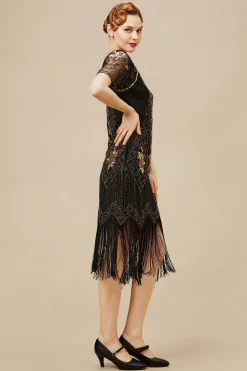 BABEYOND Dresses|Vintage Paisley Flapper Fringe Dress