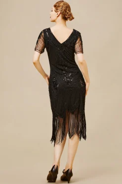 BABEYOND Dresses|Vintage Paisley Flapper Fringe Dress