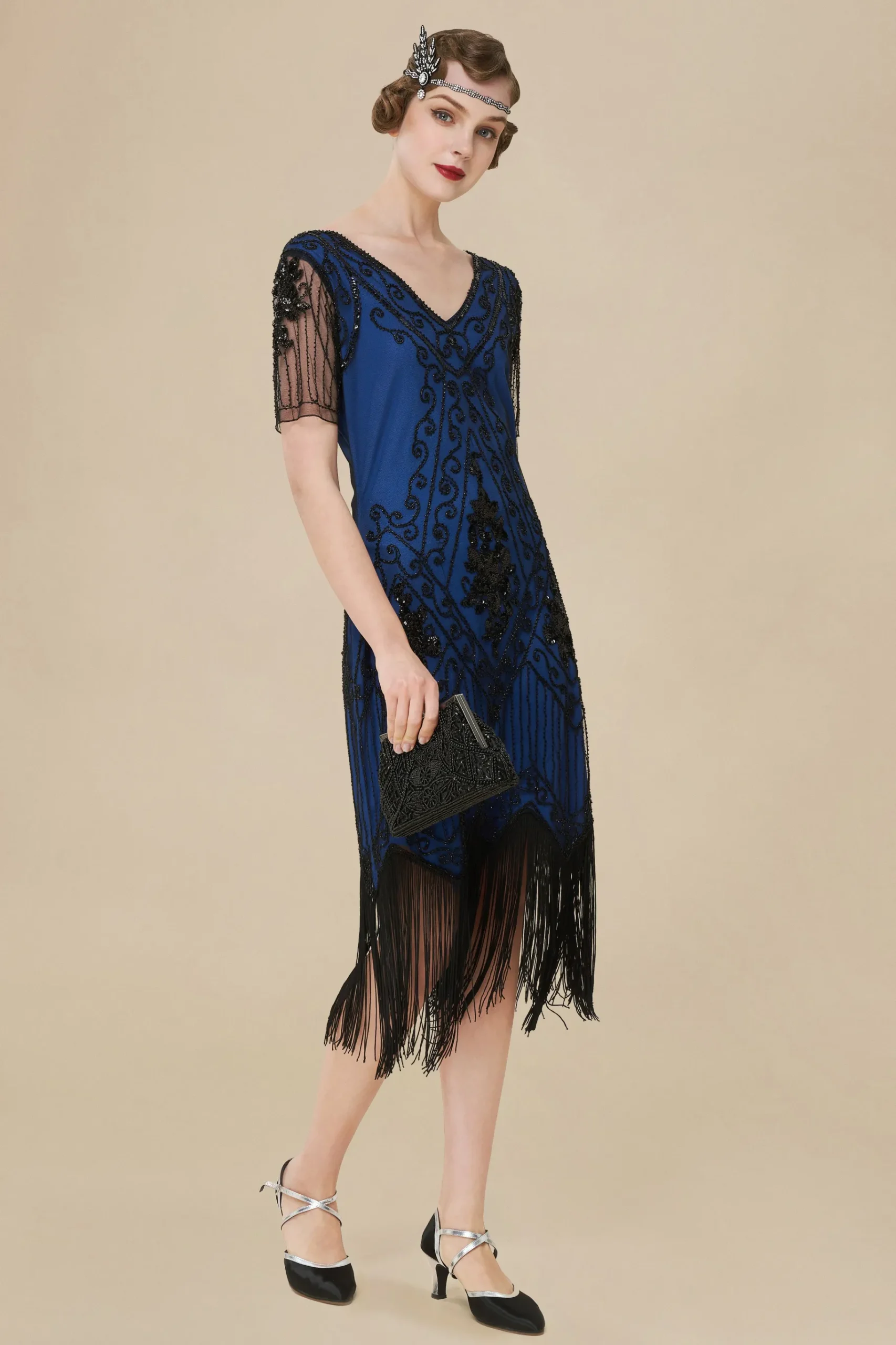 BABEYOND Dresses|Vintage Paisley Flapper Gatsby Dress