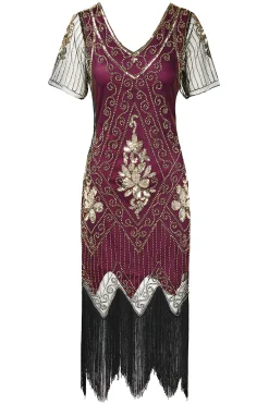 BABEYOND Dresses|Vintage Paisley Flapper Gatsby Dress