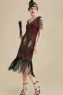 BABEYOND Dresses|Vintage Paisley Flapper Gatsby Dress