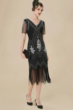 BABEYOND Dresses|Vintage Paisley Flapper Gatsby Dress