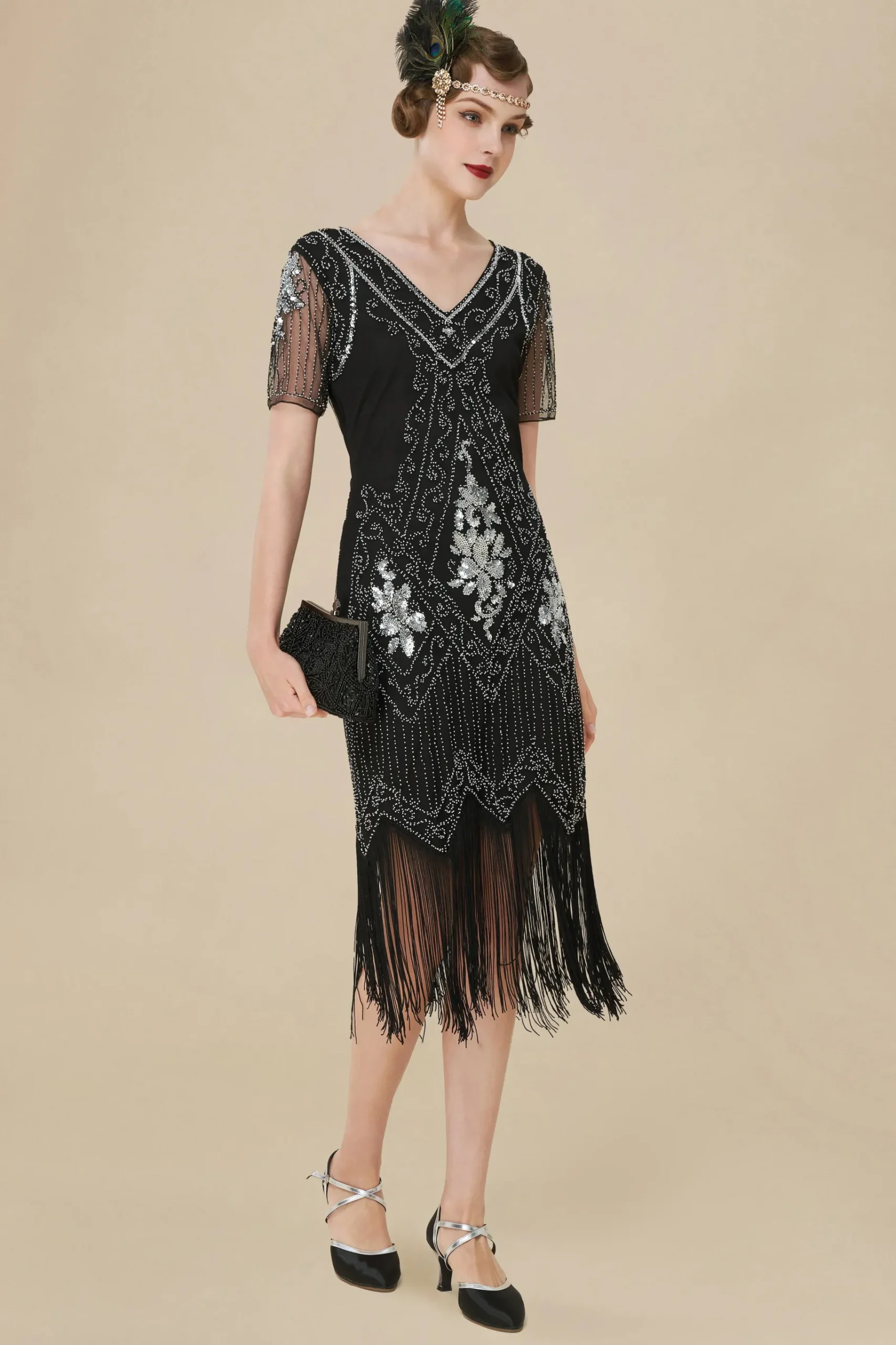 BABEYOND Dresses|Vintage Paisley Flapper Gatsby Dress