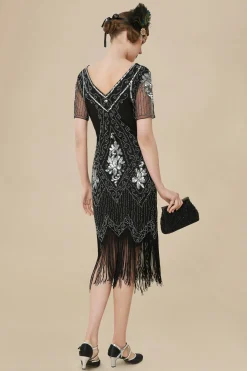 BABEYOND Dresses|Vintage Paisley Flapper Gatsby Dress