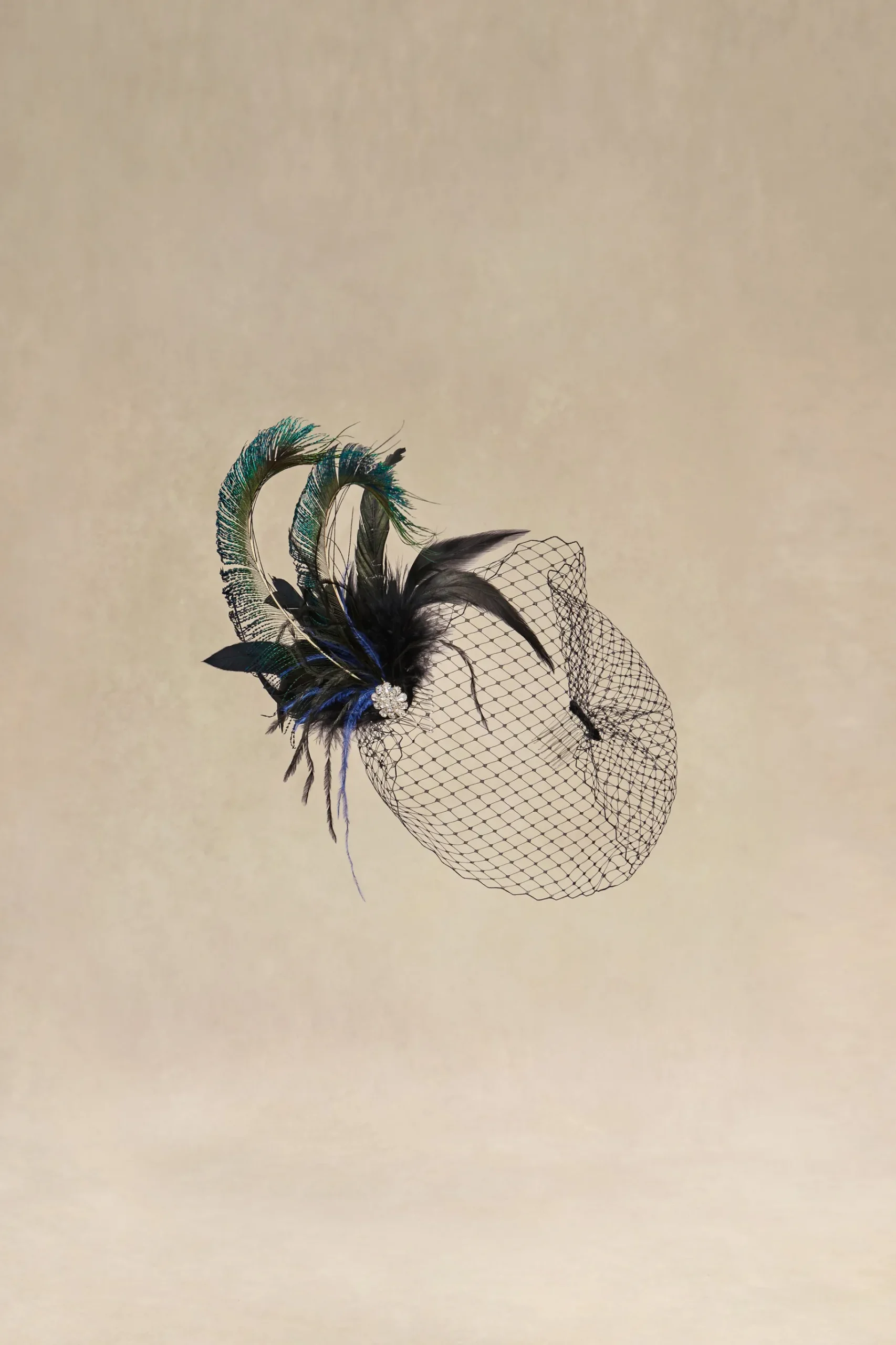 BABEYOND Headpieces & Fascinators|Vintage Peacock Tea Party Fascinator