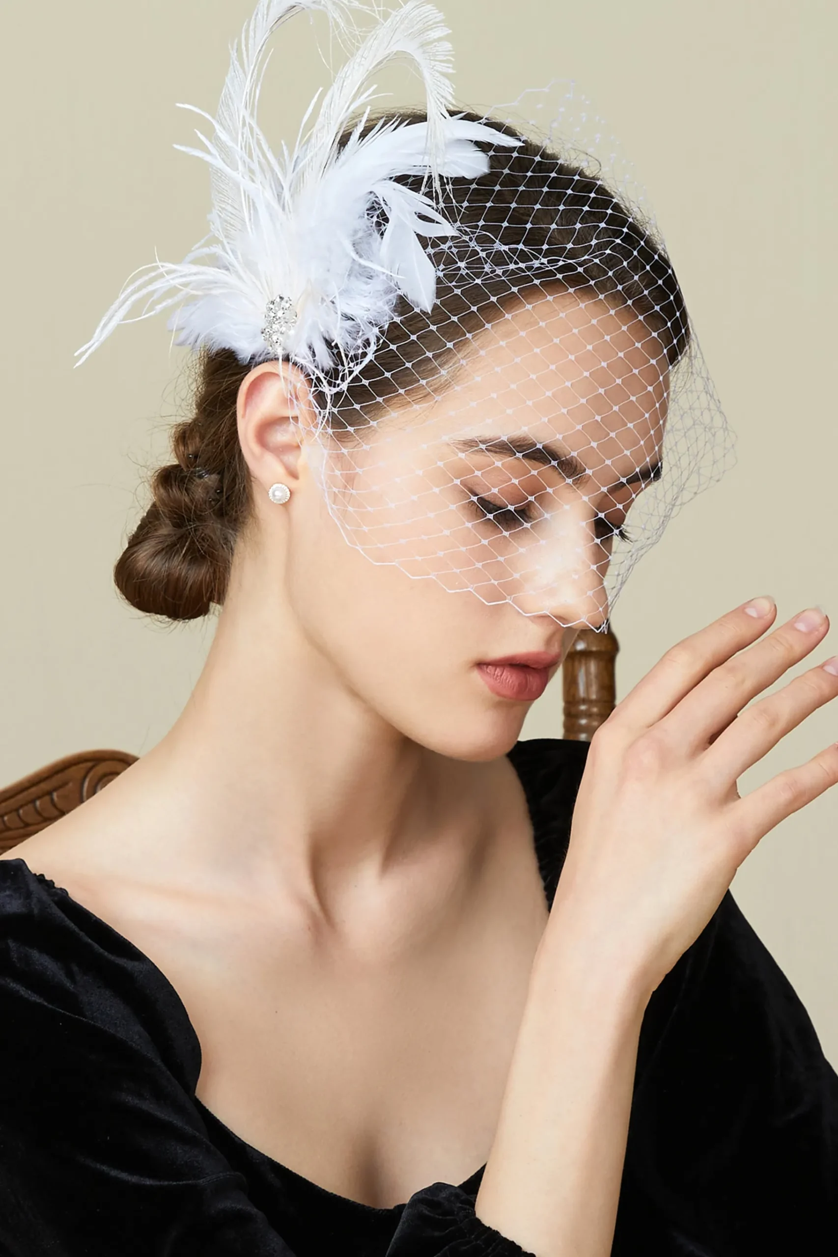 BABEYOND Headpieces & Fascinators|Vintage Peacock Tea Party Fascinator