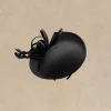 BABEYOND Headpieces & Fascinators|Vintage Pillbox Feather Cocktail Fascinator Black