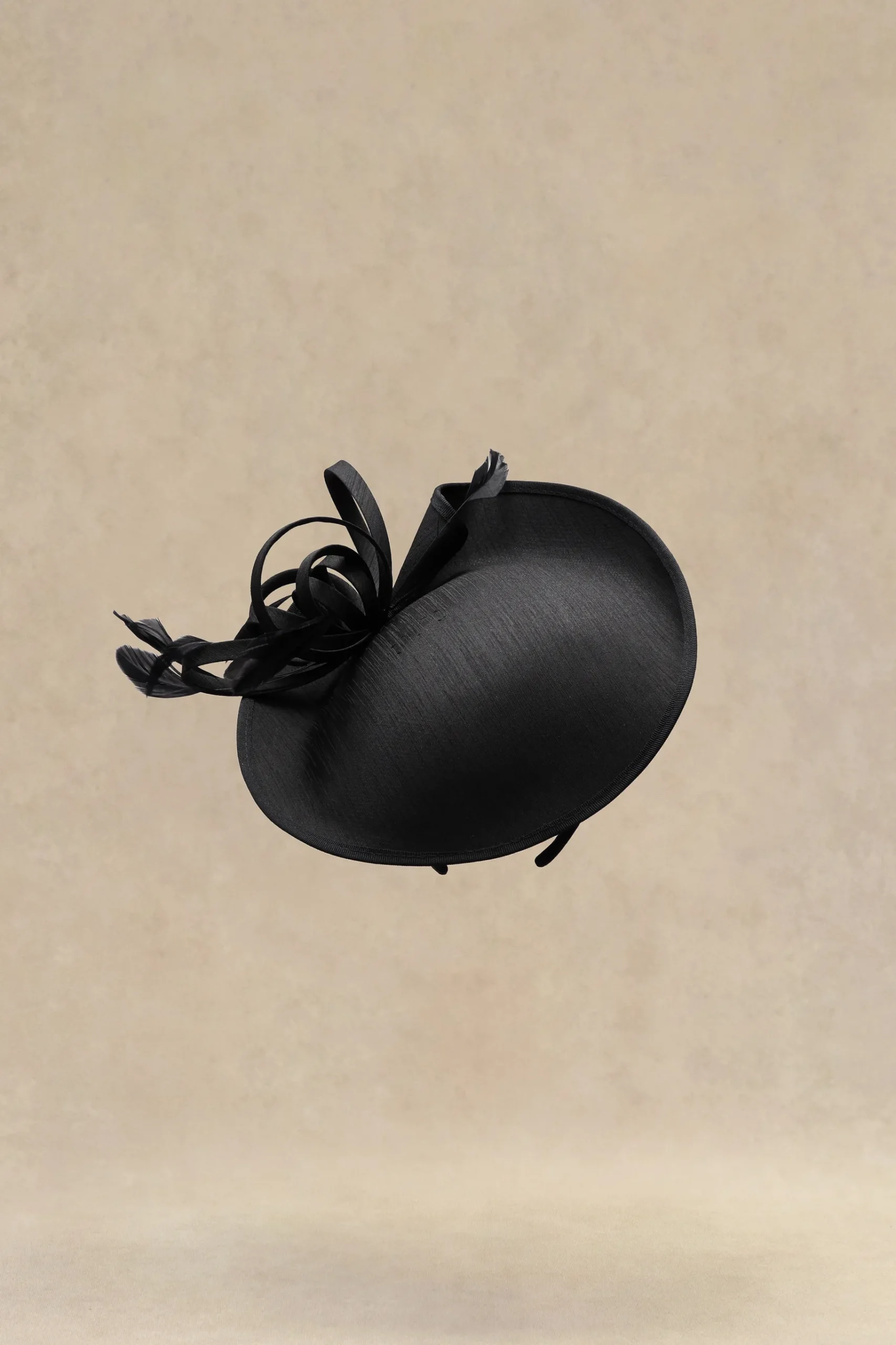 BABEYOND Headpieces & Fascinators|Vintage Pillbox Feather Cocktail Fascinator Black