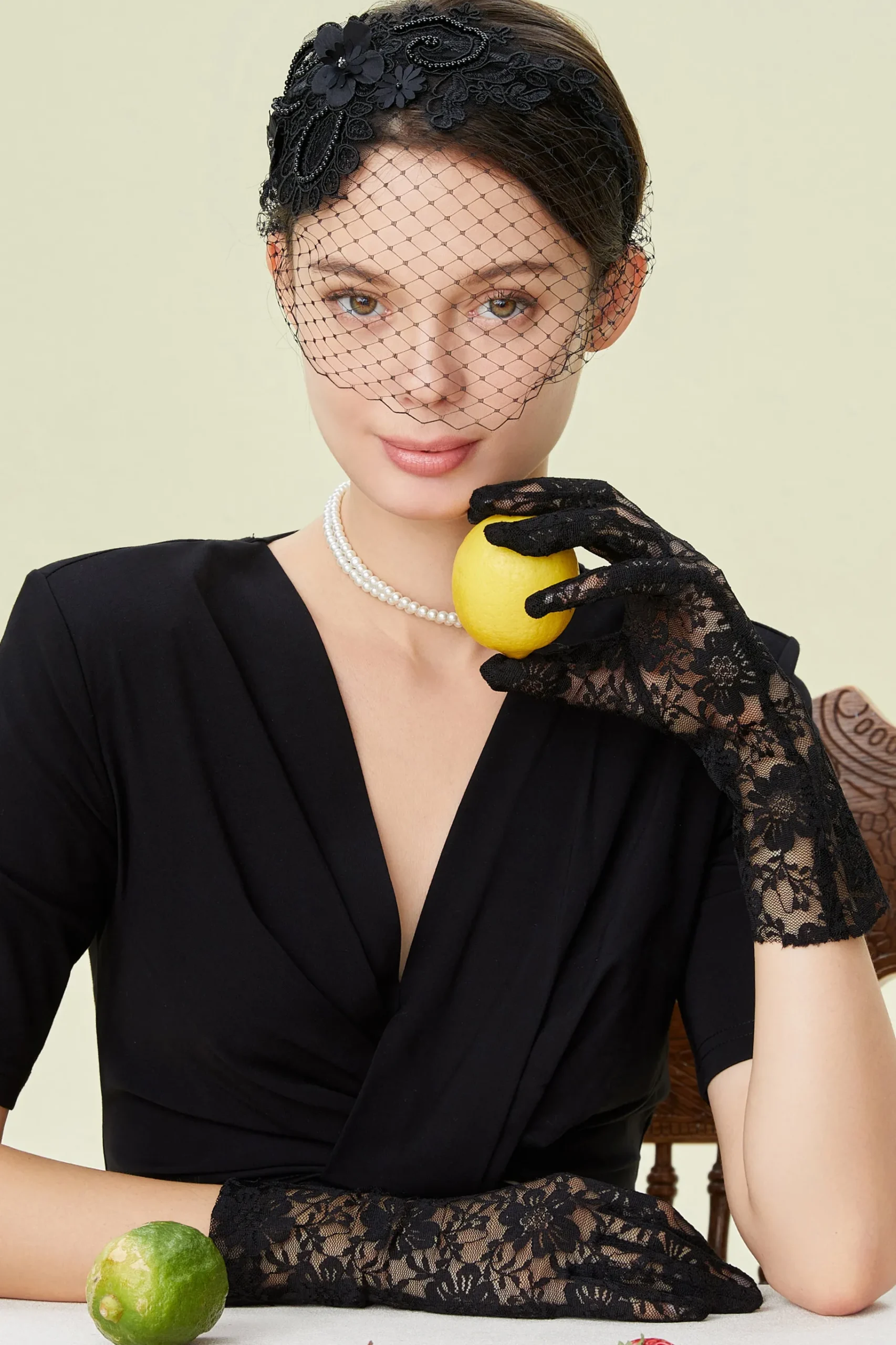 BABEYOND Headpieces & Fascinators|Vintage Veil Lace Cocktail Fascinator